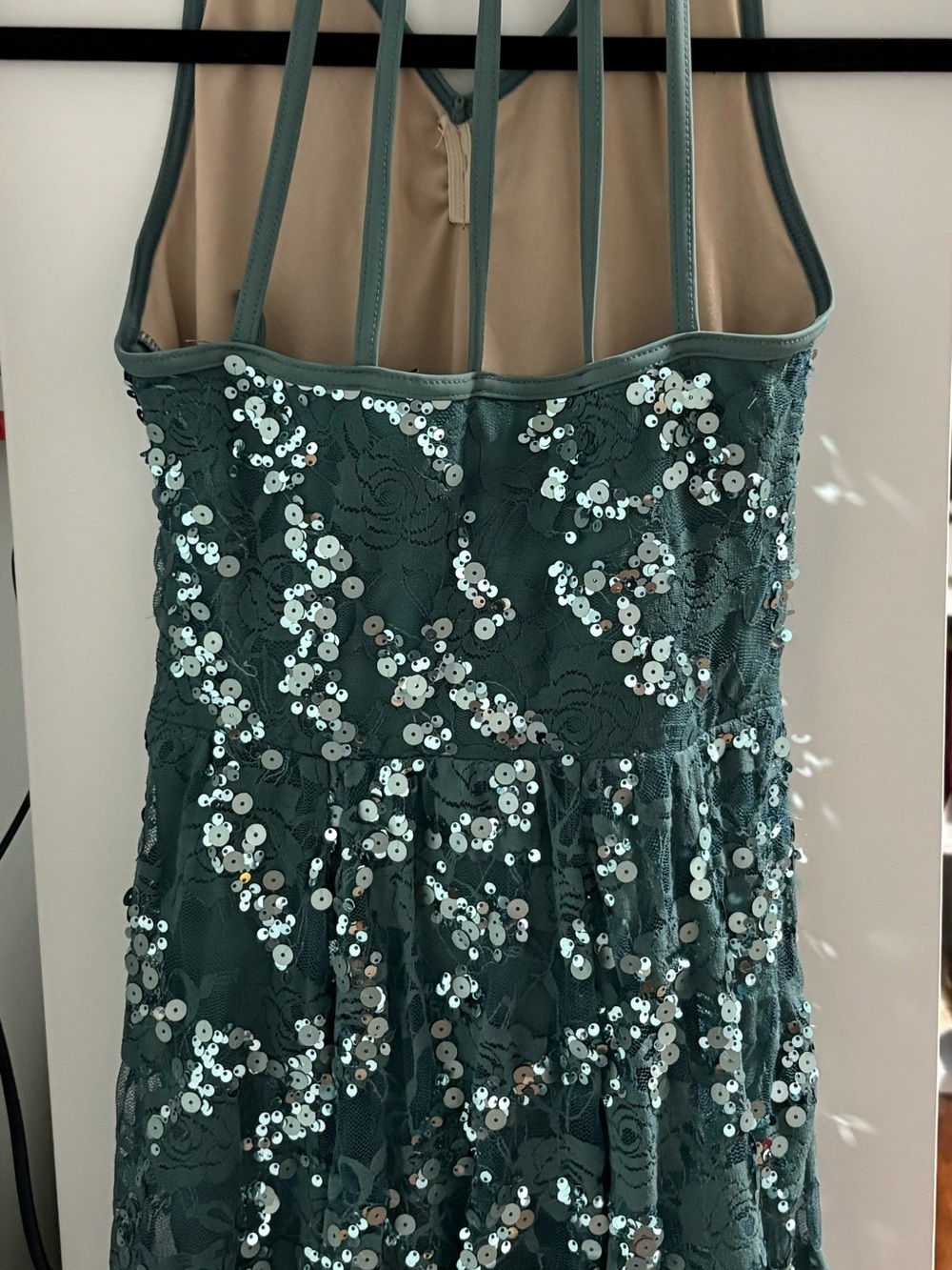 Teal sparkly girls dress costume
